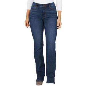 Wrangler high rise bold boot cut jeans size 20W long med/dark wash